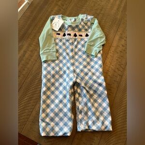 NWT Blue and White Checkered Baby Outfit
